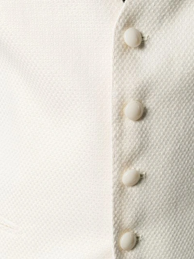 Shop Tagliatore Fitted Waistcoat In White