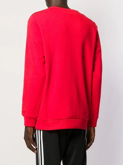 Shop Fila Logo Tape Sweatshirt In Red