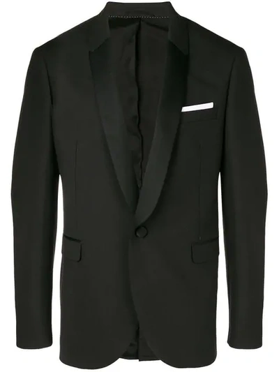 Shop Neil Barrett Tuxedo Single-breasted Blazer In Black