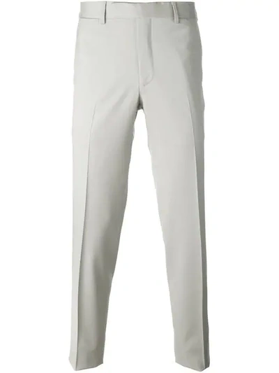 Shop Fashion Clinic Timeless Slim Tailored Trousers In Neutrals