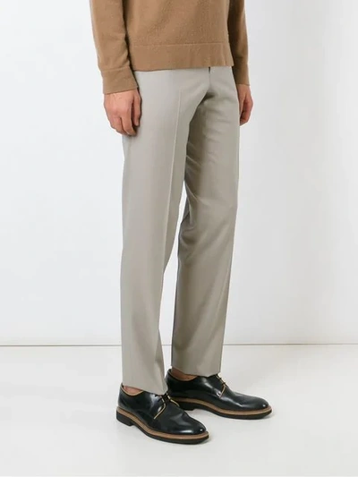 Shop Fashion Clinic Timeless Slim Tailored Trousers In Neutrals