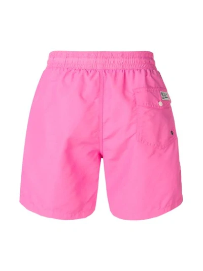 POLO RALPH LAUREN LOGO SWIM SHORTS - 粉色