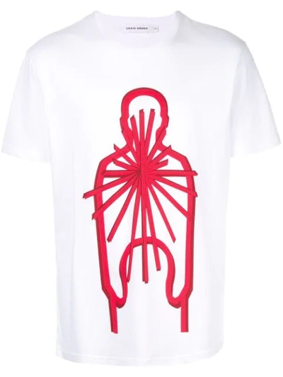 Shop Craig Green Contrast Print T-shirt In White