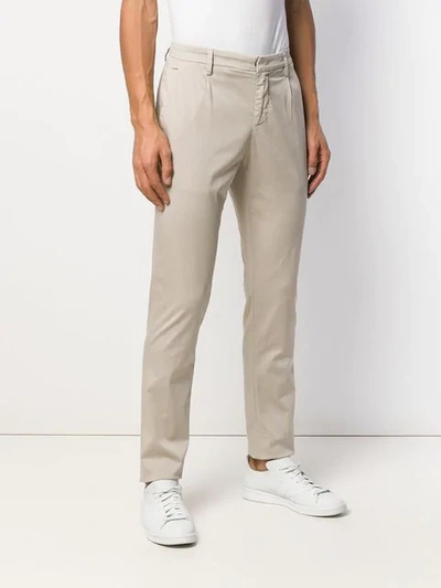 Shop Dondup Regular Fit Trousers In Neutrals