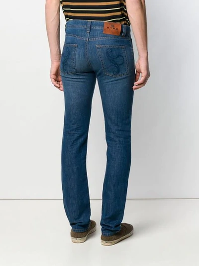 Shop Etro Slim Fit Jeans In Blue