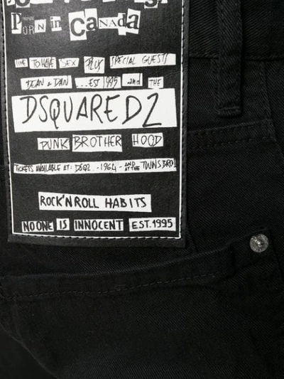 Shop Dsquared2 Tidy Biker Jeans In Black