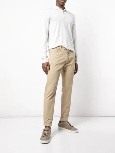 Shop Ermenegildo Zegna Slim In White