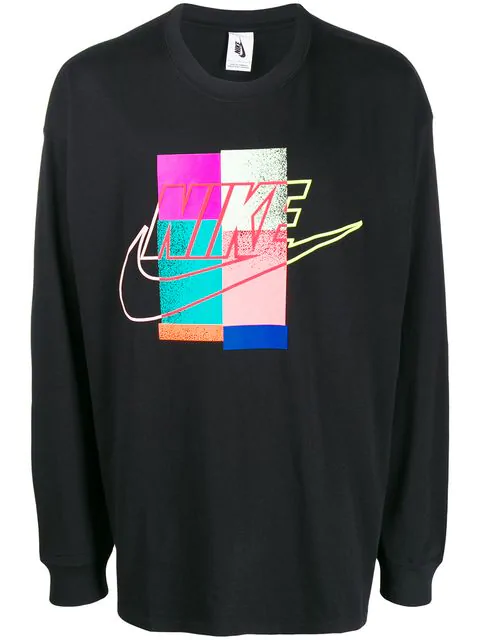 nike logo print sweatshirt