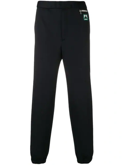 Shop Prada Straight-leg Track Trousers In Black