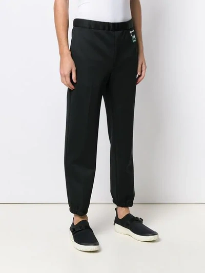 Shop Prada Straight-leg Track Trousers In Black