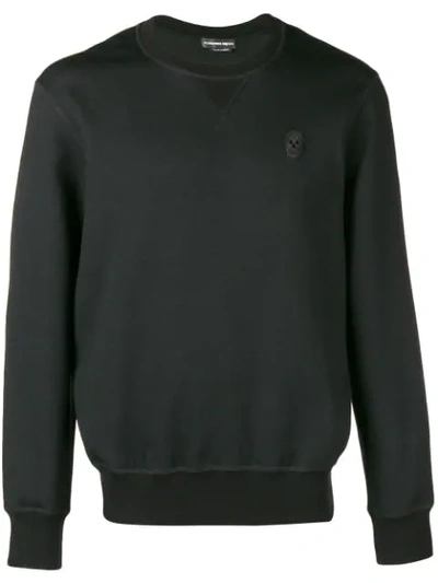 Shop Alexander Mcqueen Skull Patch Sweater In Black