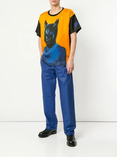 Shop Walter Van Beirendonck Drawstring Trousers In Blue