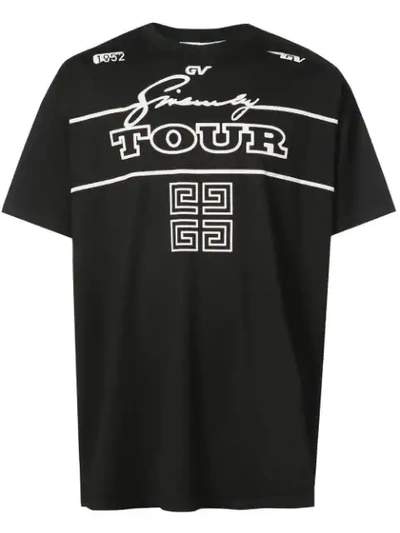 Shop Givenchy 4g Logo Tour T-shirt - Black