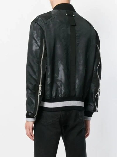 Shop Dolce & Gabbana Printed Bomber Jacket In Black