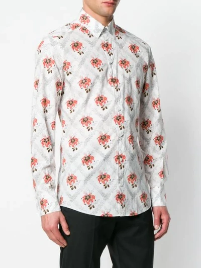 Shop Dolce & Gabbana Hawaiian Floral Print Shirt - White