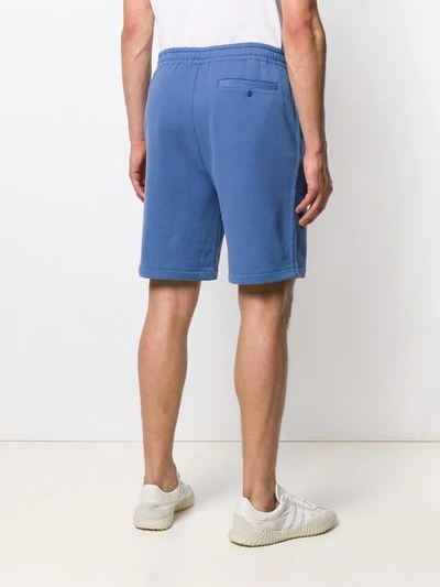 Shop Polo Ralph Lauren Logo Print Track Shorts In Blue