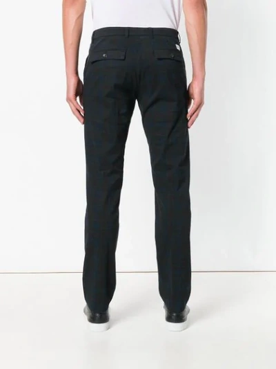 Shop Department 5 Checked Slim-fit Trousers In Blue