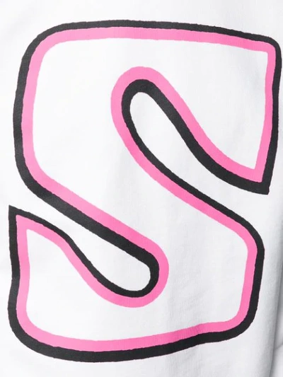 Shop Sss World Corp Logo Print Sweatshirt In White