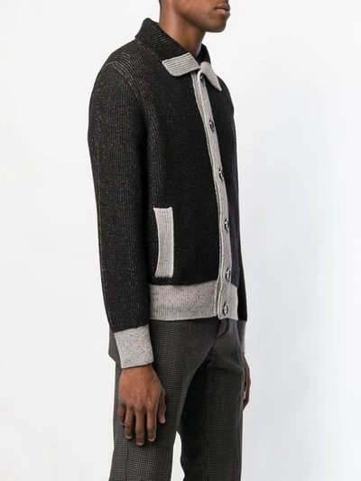 Shop Missoni Contrast Trim Cardigan In Black