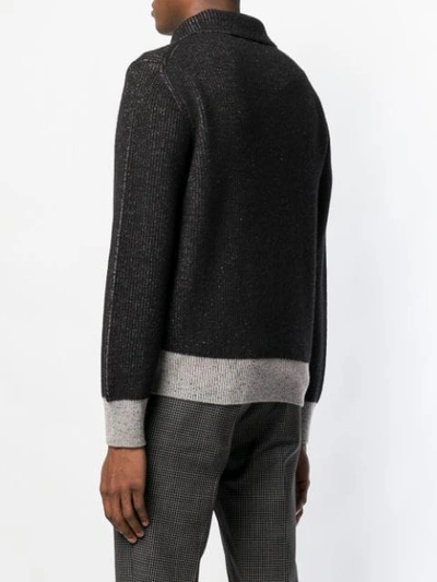 Shop Missoni Contrast Trim Cardigan In Black