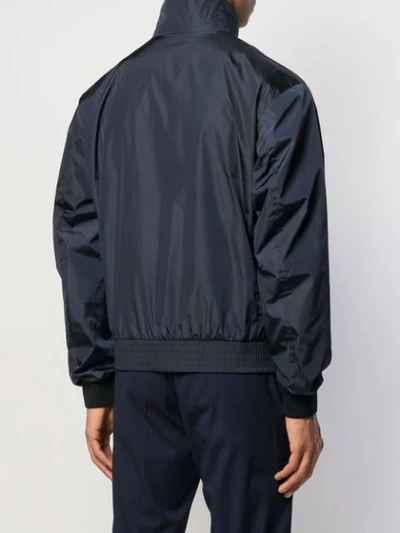 Shop Hugo Boss Zip Front Windbreaker In Blue