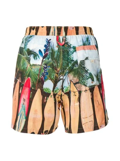 Shop Altea Surf Board Swimming Shorts In Brown