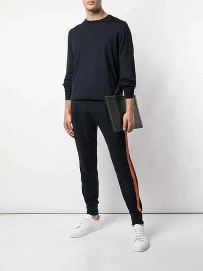 Brunello Cucinelli Crew Neck Jumper In Blue