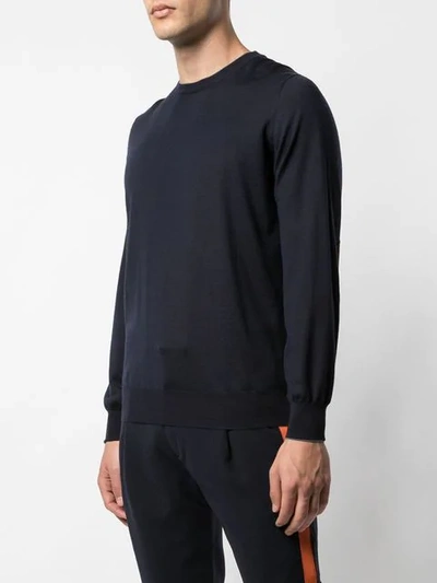 Brunello Cucinelli Crew Neck Jumper In Blue