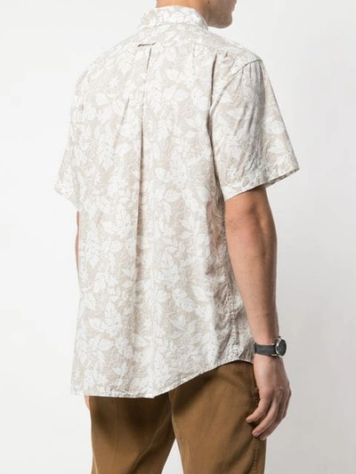 Shop Engineered Garments Floral Short-sleeved Shirt In Brown