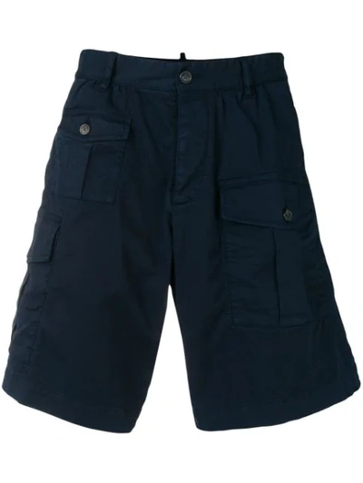 Shop Dsquared2 Multi-pocket Cargo Shorts In Blue