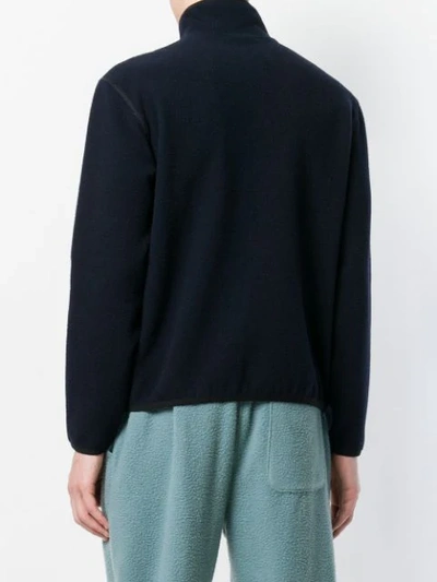 Shop Ami Alexandre Mattiussi Half Zipped Sweatshirt In Blue