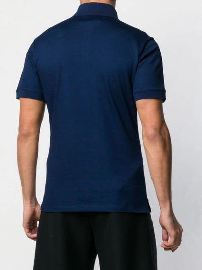 Shop Alexander Mcqueen Dancing Skeleton Polo Shirt In Blue