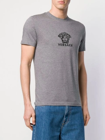 Shop Versace Medusa Print T-shirt In Grey