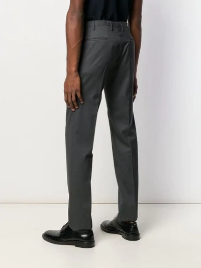 Shop Incotex Slim Tailored Trousers In Grey