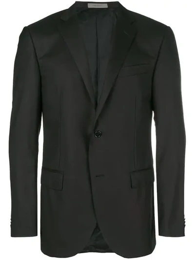 Shop Corneliani Classic Fitted Blazer In Black