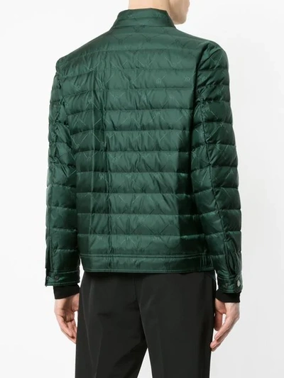 Shop Gieves & Hawkes Quilted Bomber Jacket In Green