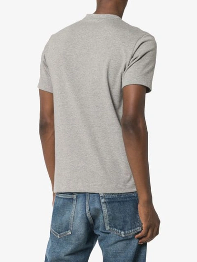 Shop Comme Des Garçons Homme Deux Cut Out Panel Cotton Tshirt In Grey