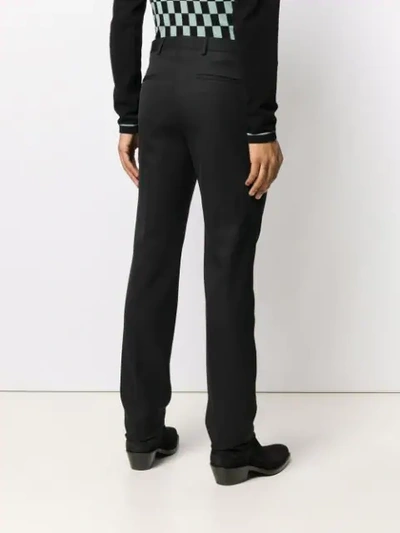 Shop Givenchy Straight Leg Logo Trousers In Black