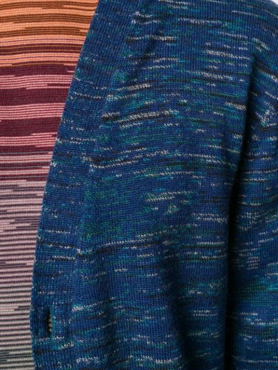 Shop Missoni Fine Knit Cardigan In Blue