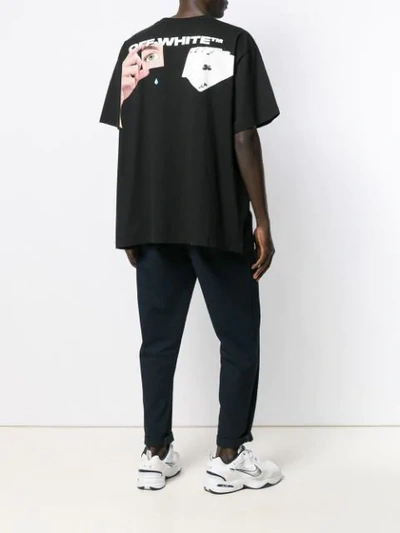 Shop Off-white Hand Card Print T-shirt - Black