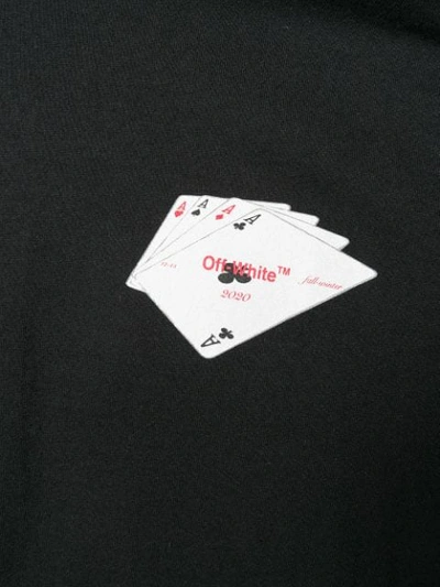 Shop Off-white Hand Card Print T-shirt - Black