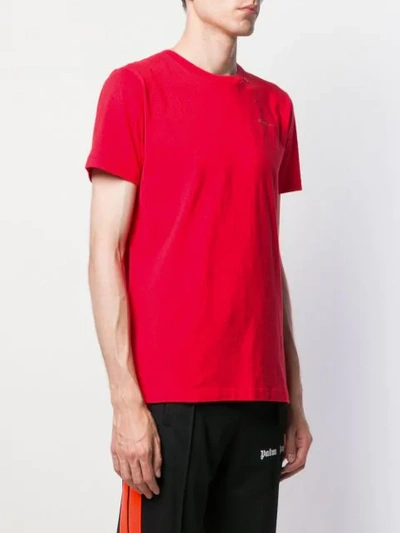 OFF-WHITE UNFINISHED SHORT-SLEEVE TEE - 红色