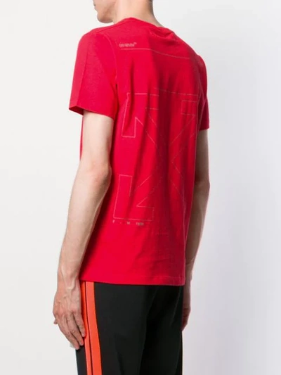 Shop Off-white Arrow Logo Short-sleeve Tee In Red