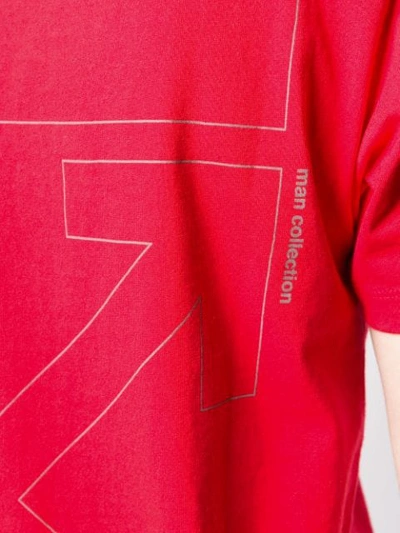 Shop Off-white Arrow Logo Short-sleeve Tee In Red