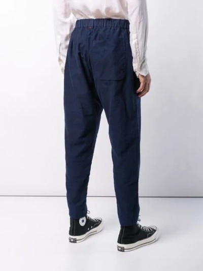 Shop Casey Casey Tapered Trousers In Grey