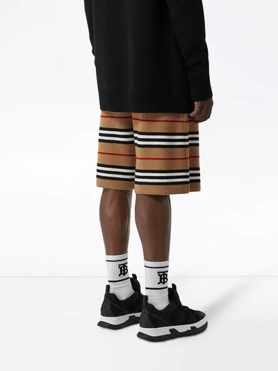 BURBERRY MONOGRAM MOTIF MERINO WOOL DRAWCORD SHORTS - 黄色