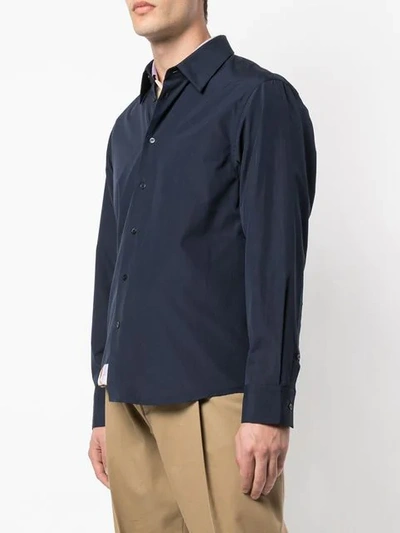 Shop Marni Double Layer Shirt In Blue