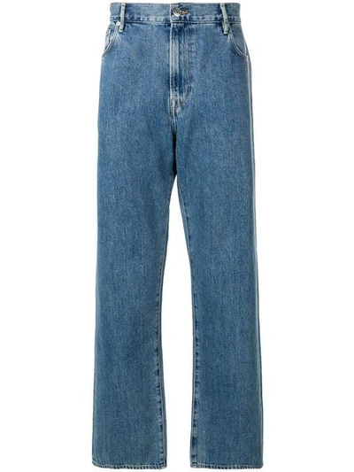 Shop Burberry Wide-leg Jeans In Blue