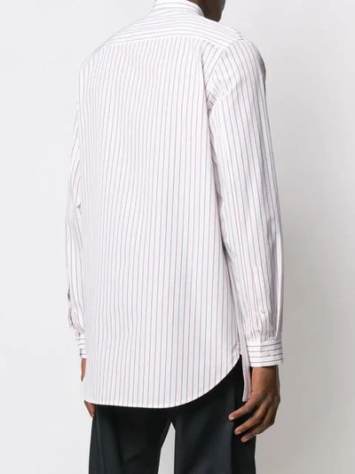 Shop Jil Sander Mandarin Collar Shirt In White