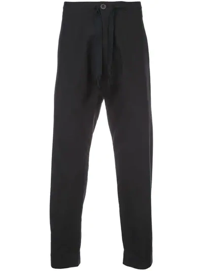 Shop Jan-jan Van Essche Cropped Track Trousers In Black